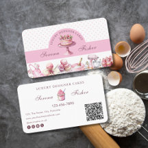 QR Código Pastel Baker Polka Moda Punto Rosado