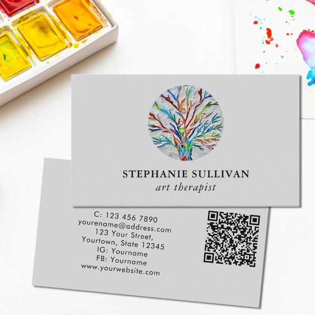 Tarjeta De Visita QR Código Terapia de Arte (Subido por el creador)