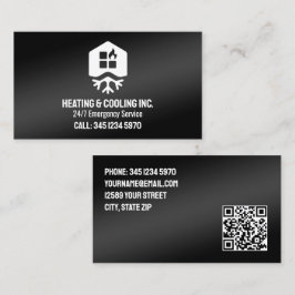 Tarjeta De Visita QR De Calefacción Y Refrigeración De 🌡️ HVAC