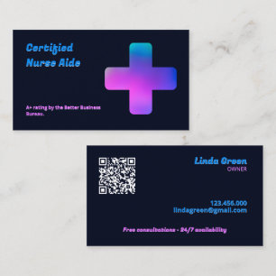 Tarjeta De Visita QR de Enfermería CNA