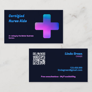 Tarjeta De Visita QR de Enfermería CNA