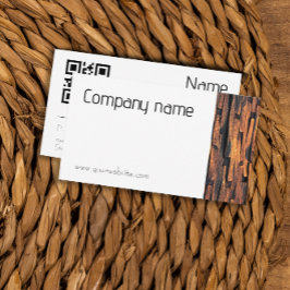 Tarjeta de visita QR de fotografía de piedra minim