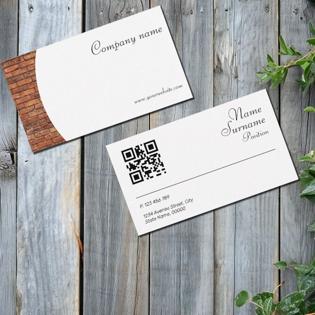 Tarjeta de visita QR de fotografía de piedra minim (Subido por el creador)