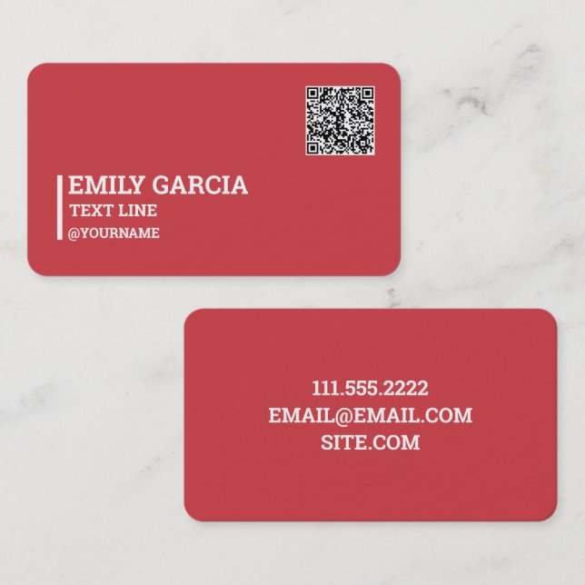 Tarjeta De Visita QR de MLM de ventas directas (Anverso / Reverso)