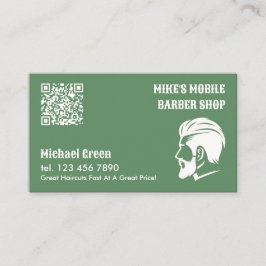 Tarjeta De Visita QR de Personalizado de barbero móvil