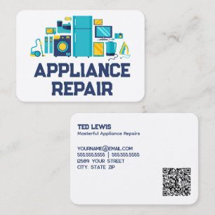 Tarjeta De Visita QR de reparación de equipo