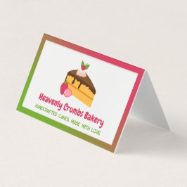 Tarjeta De Visita QR de tarta casera doblado