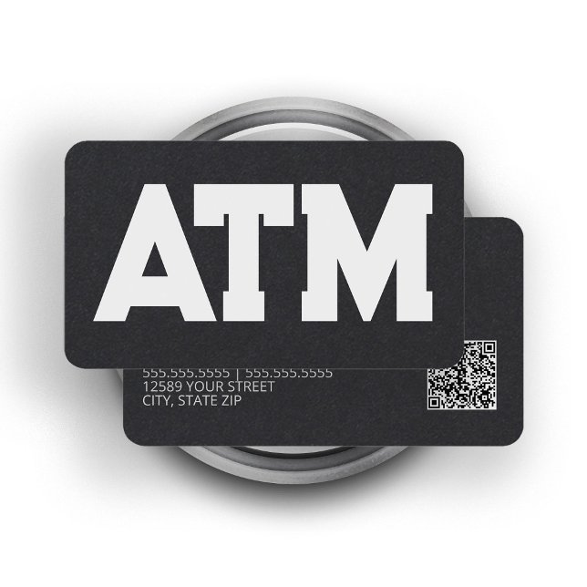 Tarjeta De Visita QR de técnico ATM (ATM Technician QR Business Cards)