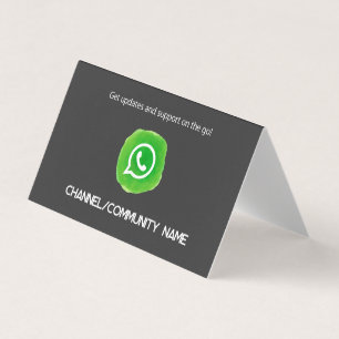Tarjeta De Visita QR del canal comunitario de WhatsApp