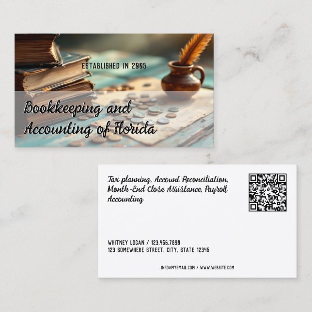 Tarjeta De Visita QR del librero (Anverso / Reverso)