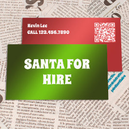 Tarjeta De Visita QR Funny Santa para alquilar