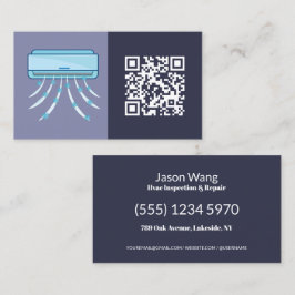 Tarjeta De Visita QR HVAC mínimo