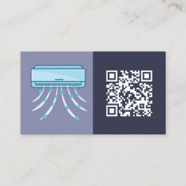 Tarjeta De Visita QR HVAC mínimo