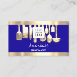 Tarjeta De Visita QR Logo Personal Chef Cocinar Restaurante Comida A