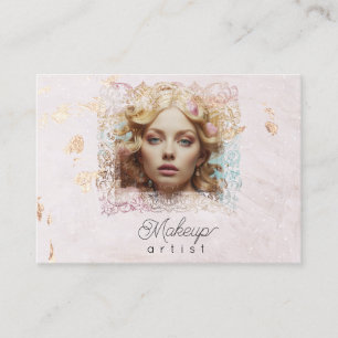 Tarjeta De Visita *~* QR Mujeres Girly Lavender Rosa Pastel