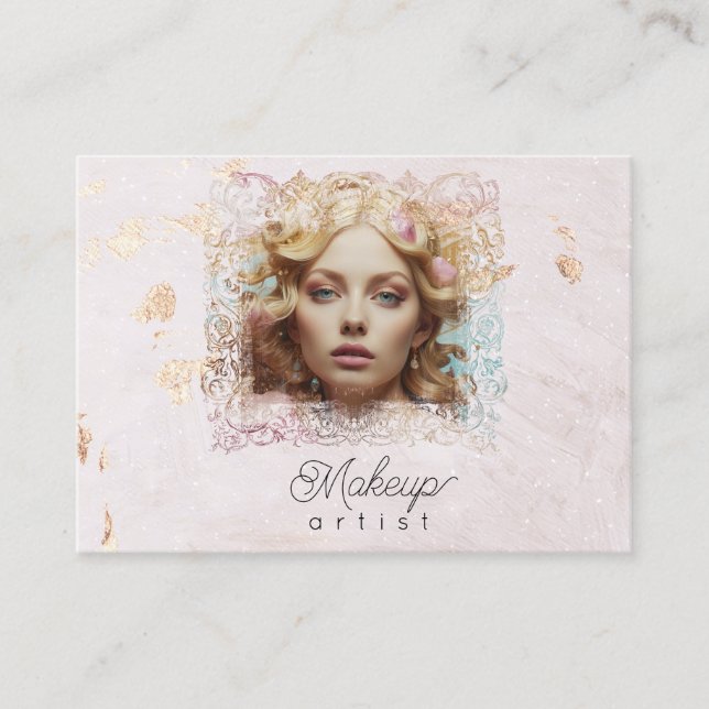 Tarjeta De Visita *~* QR Mujeres Girly Lavender Rosa Pastel (Anverso)