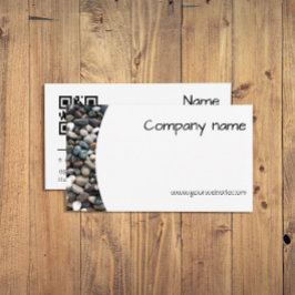Tarjeta de visita QR para fotografía de guijarros 