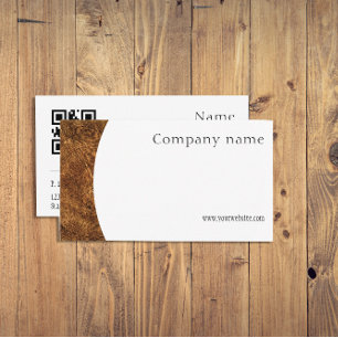 Tarjeta de visita QR para fotografía de madera min
