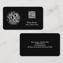 Tarjeta de visita QR para reparación de motores pe