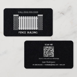 Tarjeta De Visita QR Personalizado de construcción de vallas
