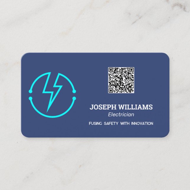 Tarjeta De Visita QR personalizado de electricidad (Anverso)