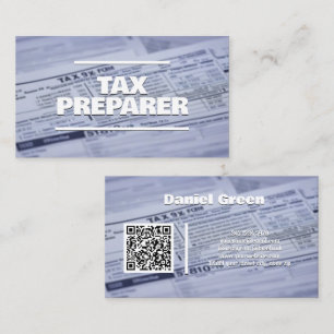 Tarjeta De Visita QR Personalizado de preparación de impuestos