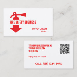 Tarjeta De Visita QR, Personalizado de seguridad contra incendios