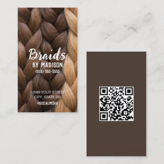 Tarjeta de visita QR Personalizado de trenzado de 