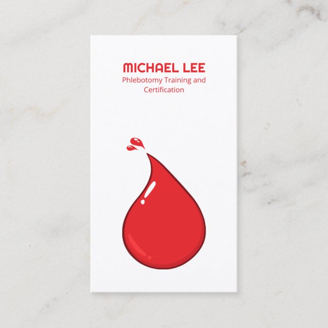 Tarjeta De Visita QR Phlebotomy (Anverso)