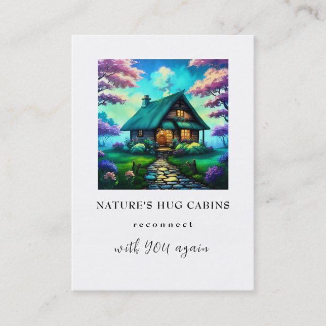 Tarjeta De Visita *~* QR Rueda de verano de cabina rústica AP49 (Anverso)