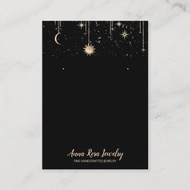 Tarjeta De Visita *~* QR Sun Joyería Celestial Cosmica Luna Earl  (Anverso)