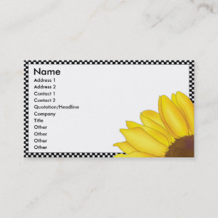 Tarjeta de visita Quarter Sunflower - Horizontal