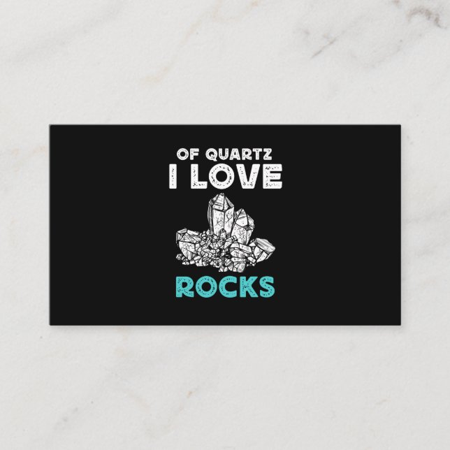 Tarjeta De Visita Quartz Mineral Rock Collector Geologist (Anverso)
