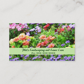Tarjeta de visita que ajardina floral