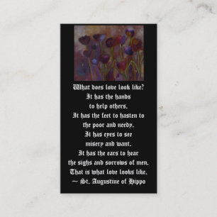 Tarjeta De Visita "Qué ama parecer?" ~ St Augustine