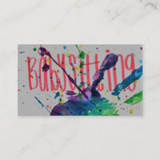 Tarjeta de visita que cuid losa nin¢os