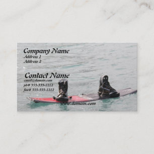 Tarjeta de visita que falta del Wakeboarder