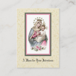 Tarjeta De Visita Queen Mary de ofrecimiento total católico Jesús