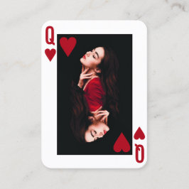 Tarjeta De Visita Queen of Hearts Photo QR Code Social Hairdresser