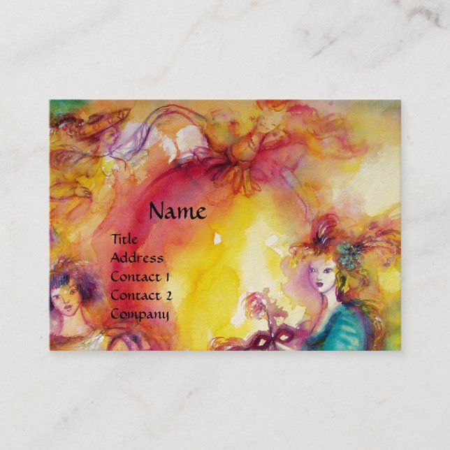 Tarjeta De Visita QUEMANDO EL CARNAVAL / teatro, danza y música (Anverso)