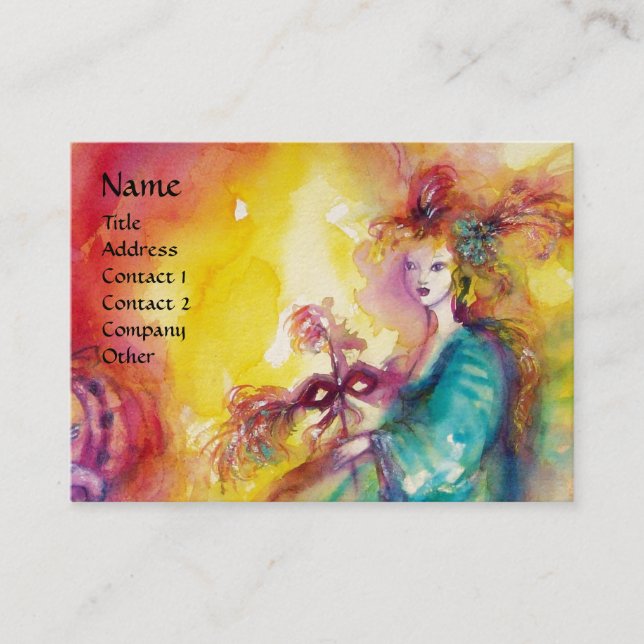 Tarjeta De Visita QUEMANDO EL CARNAVAL / teatro, danza y música (Anverso)