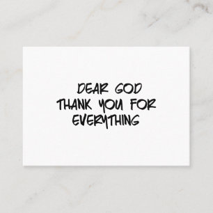TARJETA DE VISITA QUERIDO DIOS GRACIAS POR TODO