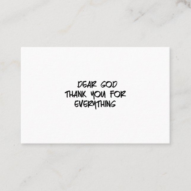 TARJETA DE VISITA QUERIDO DIOS GRACIAS POR TODO (Anverso)