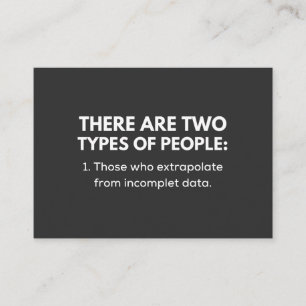 Tarjeta De Visita Quienes extrapolan a partir de datos incompletos