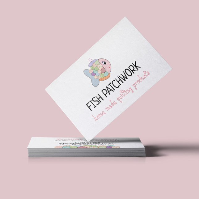 Tarjeta De Visita Quilación de patchwork de peces (Subido por el creador)