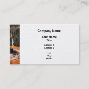 Tarjeta De Visita Quill and Spectacles - Fin platino