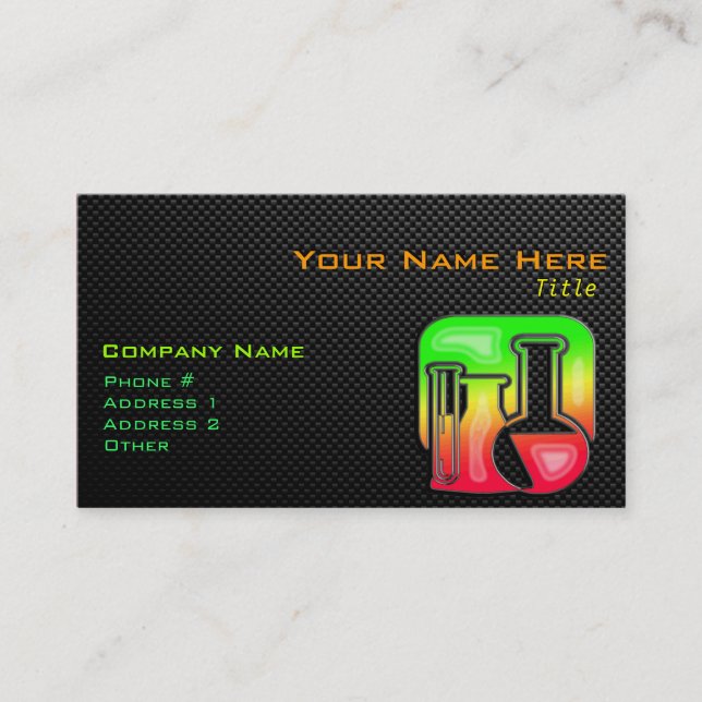 Tarjeta De Visita Química brillante (Anverso)