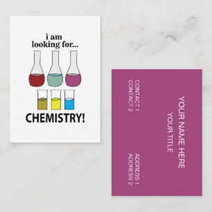 Tarjeta De Visita Química Divertida Estoy Buscando Química