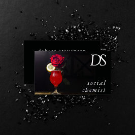 Tarjeta De Visita Químico social | Evento moderno o Fiesta Bartender