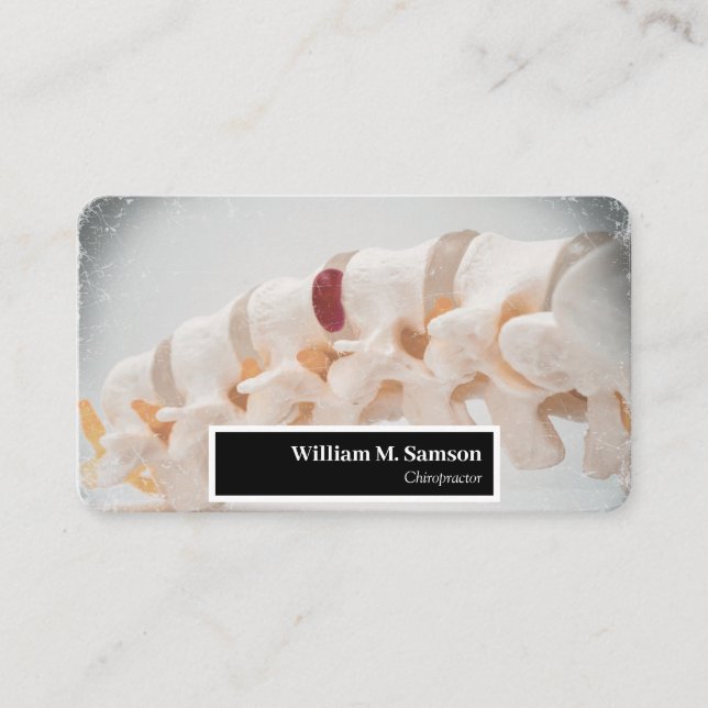 Tarjeta De Visita Quiropráctico moderno Cierre de columna (Anverso)